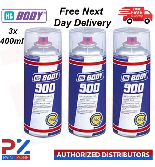 3X HB Body 900 Cavity Wax Oil 400ml AEROSOLES Car Van Closed Parts